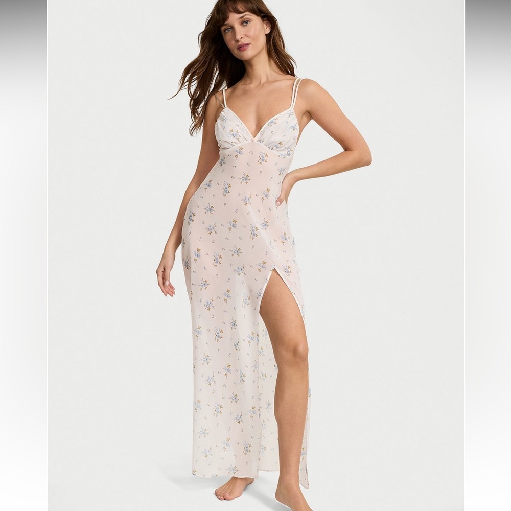 Victoria's Secret Wildflower Chiffon Long Slip dress